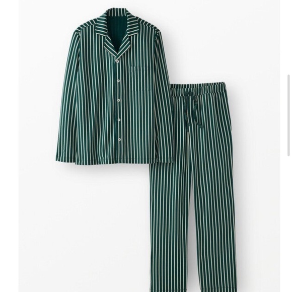 Hanna Andersson Other - Hanna Andersson Green Striped Pajama Set